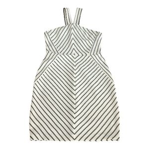 Saylor Ginny Black And‎ White Striped Halter Dress Revolve Sz XS